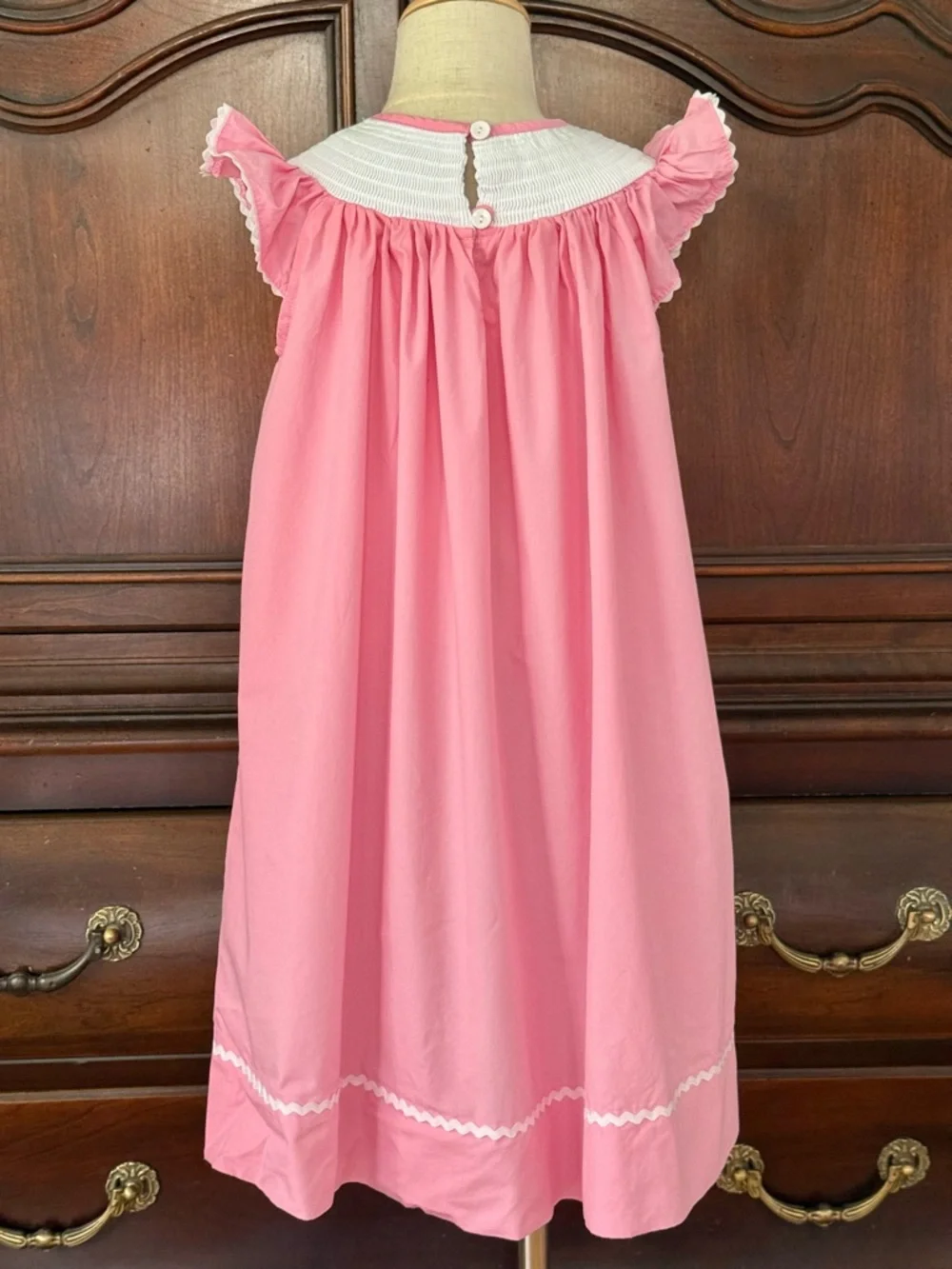 Lil Cactus Birthday Girl Smocked Dress Size 5 Pink Cupcake Party Boutique Dress